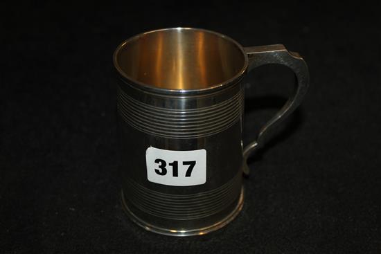 Victorian silver christening mug